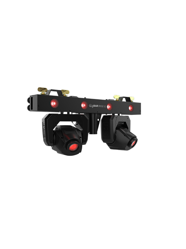 Chauvet DJ GigBAR Bridge ILS, 5-in-1 Pack-n-Go Lighting System with Bridge Bar, Derbys, Pars, Lasers and Strobes, ILS Compatible