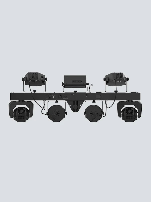 Chauvet DJ GigBAR Move + ILS, 6-in-1 Pack-n-Go Lighting System with Moving Heads, Derbys, Pars, Lasers and Strobes, ILS Compatible