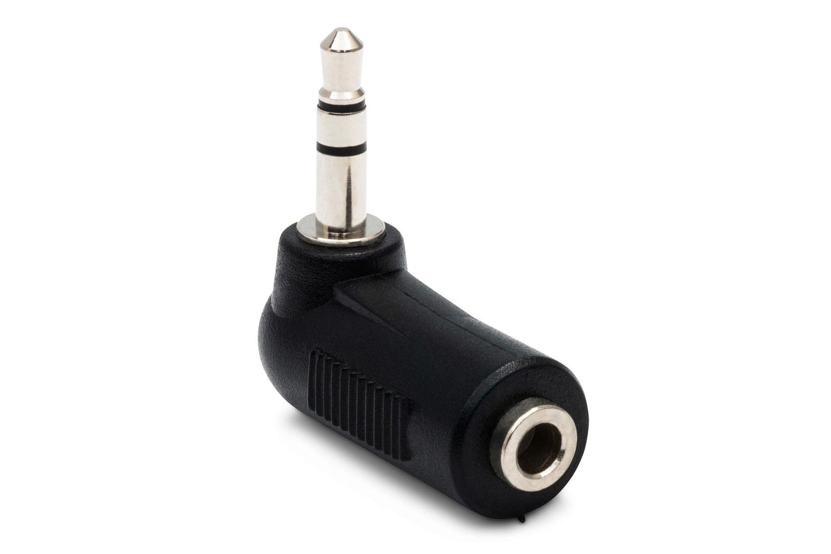 HOSA - Right-angle Adapter, 3.5 mm TRS to 3.5 mm TRS