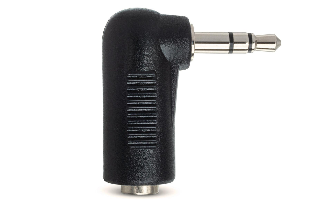 HOSA - Right-angle Adapter, 3.5 mm TRS to 3.5 mm TRS