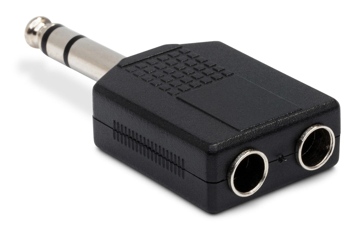 HOSA - Adapter, Dual 1/4 in TRS to 1/4 in TRS