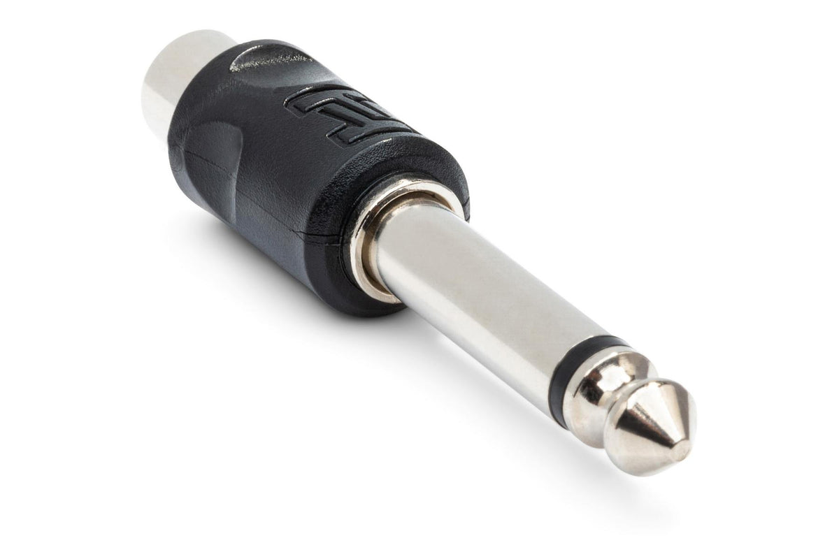 HOSA - Adapters, RCA to 1/4 in TS, 2 pc