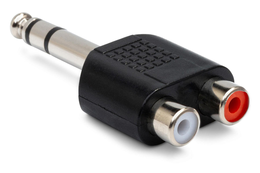 HOSA - Adapter, Dual RCA to 1/4 in TRS