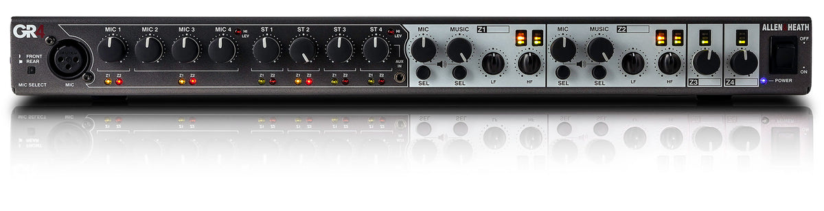 Allen & Heath GR3 2-Mic 2-Stereo 4-Zone Rack-Mount Mixer - View 2