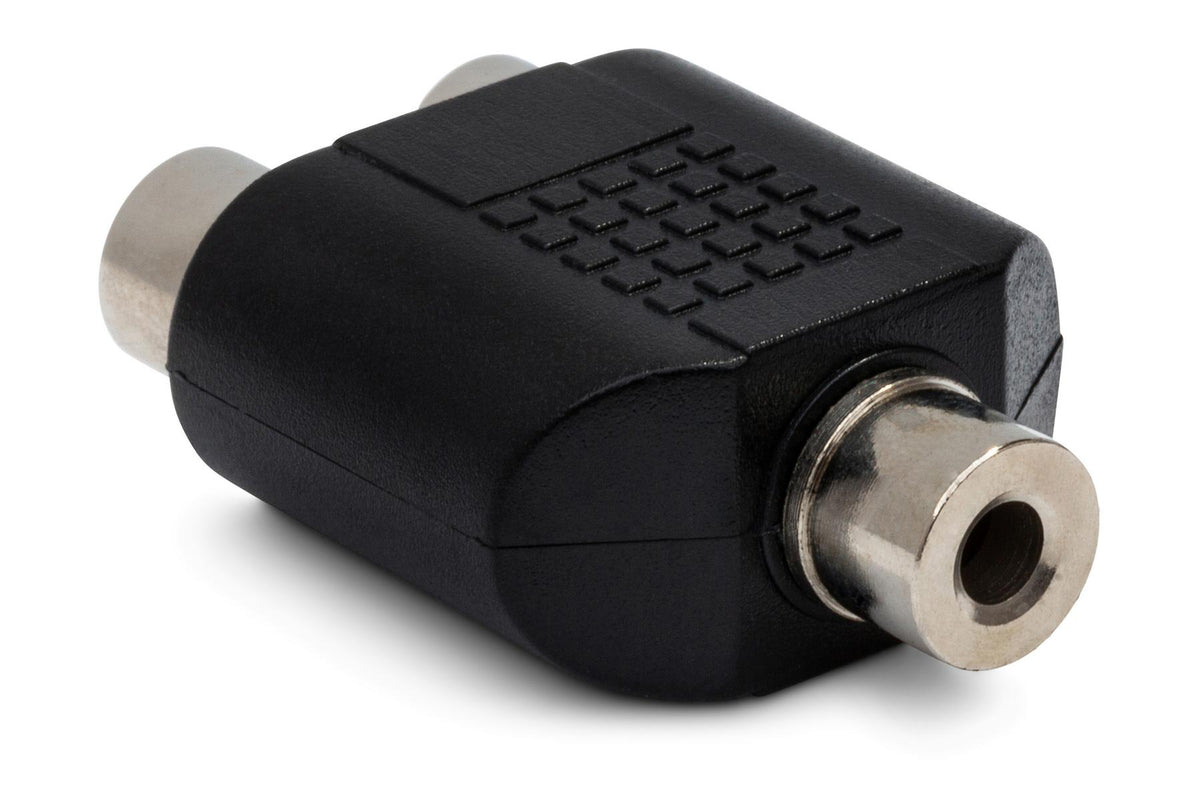 HOSA - Coupler, 3.5 mm TRS to Dual RCA