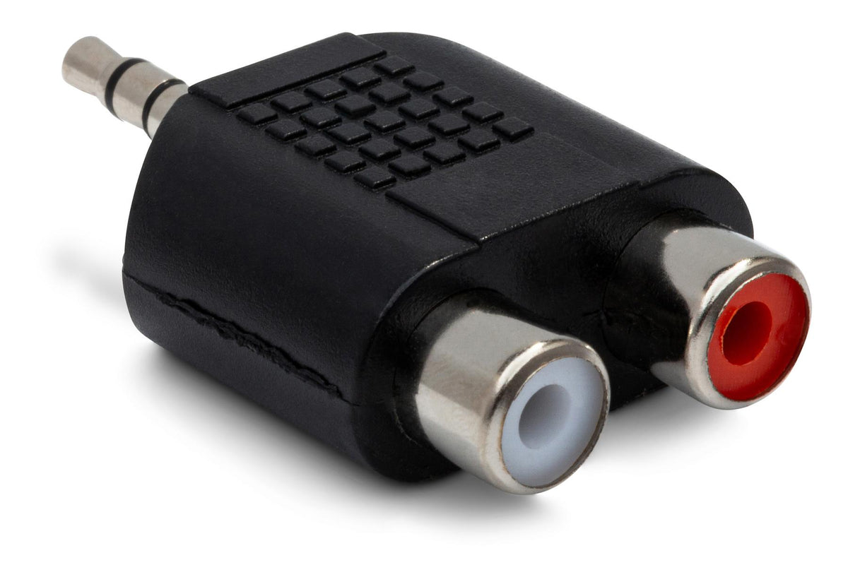 HOSA - Adapter, Dual RCA to 3.5 mm TRS