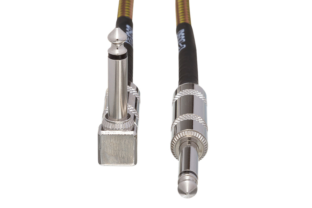 HOSA - Tweed Guitar Cable, Hosa Straight to Right-angle, 18 ft