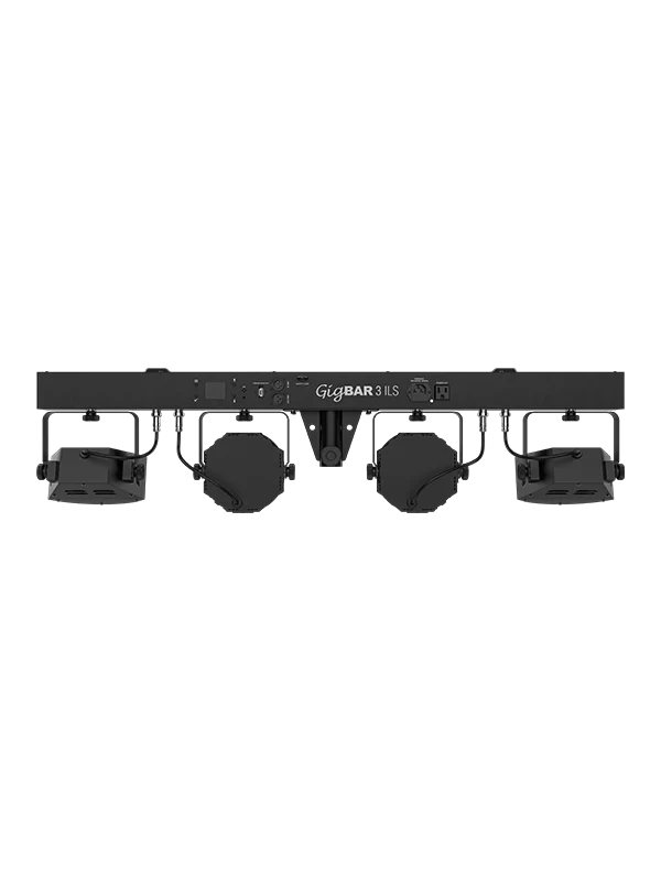 Chauvet DJ GigBAR 3 ILS, 4-in-1 Pack-n-Go Lighting System with Derbys, Wash, Lasers and Strobe Effects, ILS Compatible