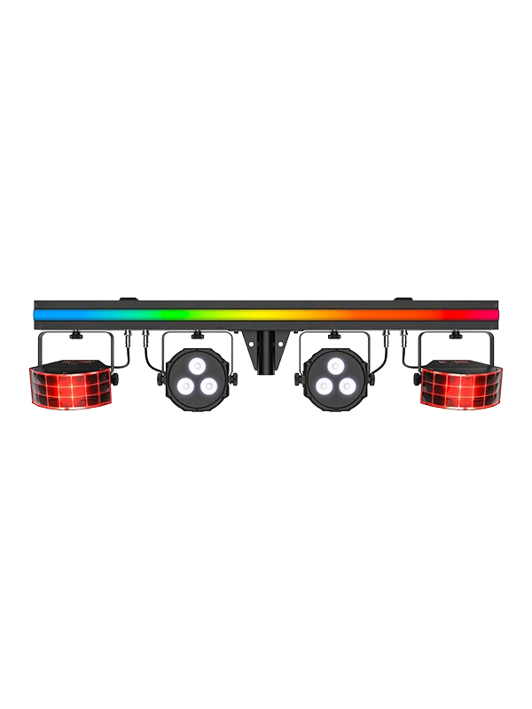 Chauvet DJ GigBAR 3 ILS, 4-in-1 Pack-n-Go Lighting System with Derbys, Wash, Lasers and Strobe Effects, ILS Compatible