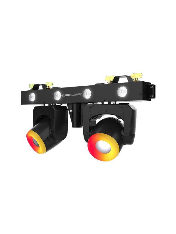 Chauvet DJ GigBAR Bridge Beam ILS, 6-in-1 Pack-n-Go Lighting System with Moving Beam Effects, Derbys, Pars, Lasers and Strobes, ILS Compatible
