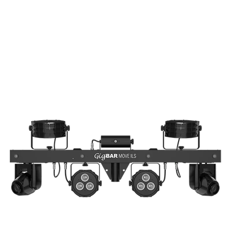 Chauvet DJ GigBAR Move ILS, 5-in-1 Pack-n-Go Lighting System with Moving Heads, Derbys, Pars, Lasers and Strobes, ILS Compatible