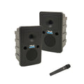 Anchor Audio Go Getter 2 Air X4 - Go Getter 2 Pair, AnchorAIR, four wireless belt pack transmitters with collar microphones, and two speaker stands