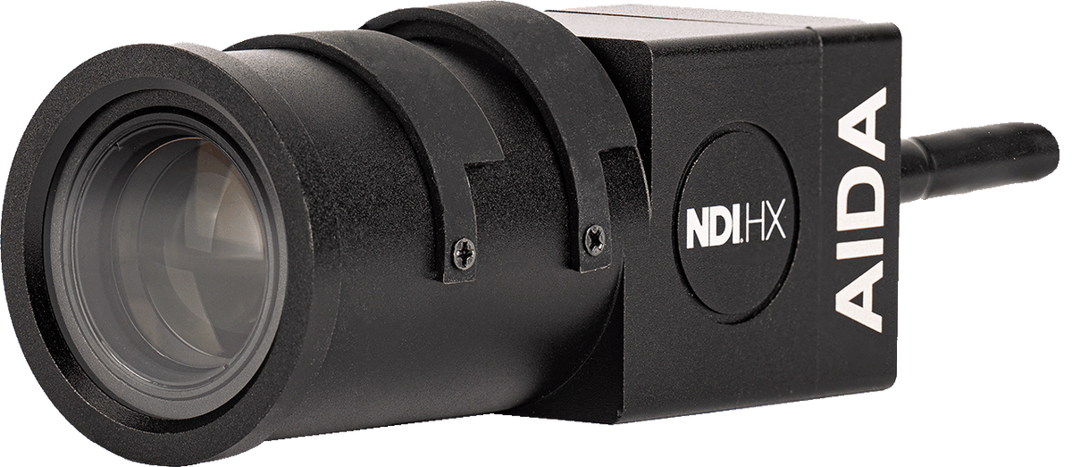AIDA HD-NDI-TF, FHD NDI®|HX/SRT/IP PoE Weatherproof IP54 POV Camera with 05-50mm Varifocal Lens