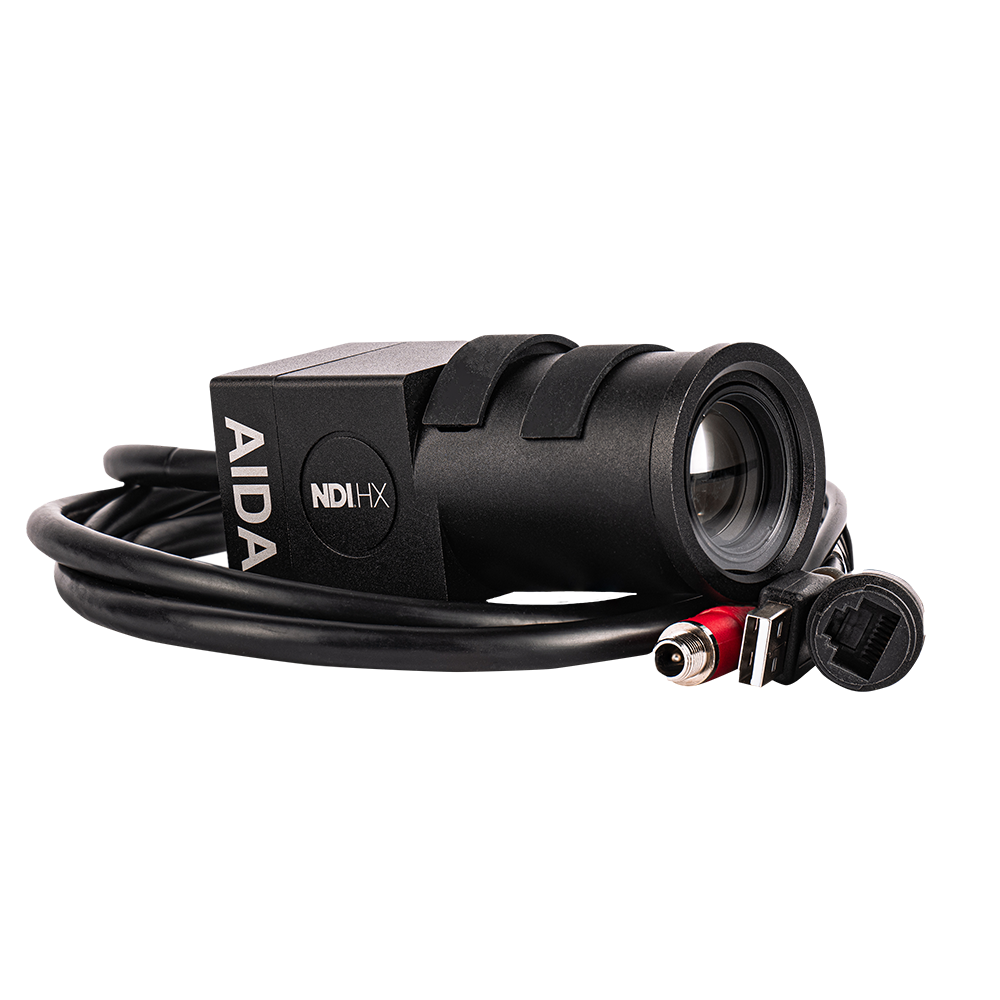 AIDA HD-NDI-TF, FHD NDI®|HX/SRT/IP PoE Weatherproof IP54 POV Camera with 05-50mm Varifocal Lens