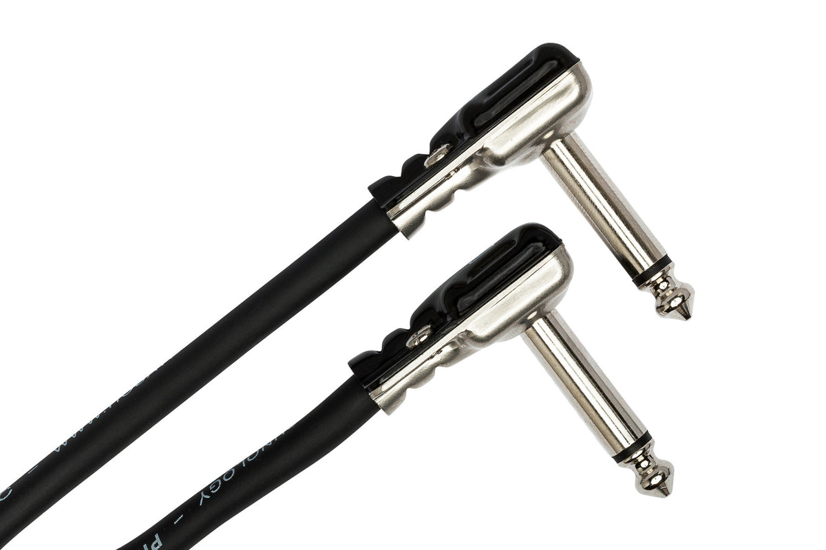 HOSA PRO - Pro Guitar Patch Cable, REAN Low-profile Right-angle to Same, 6 in