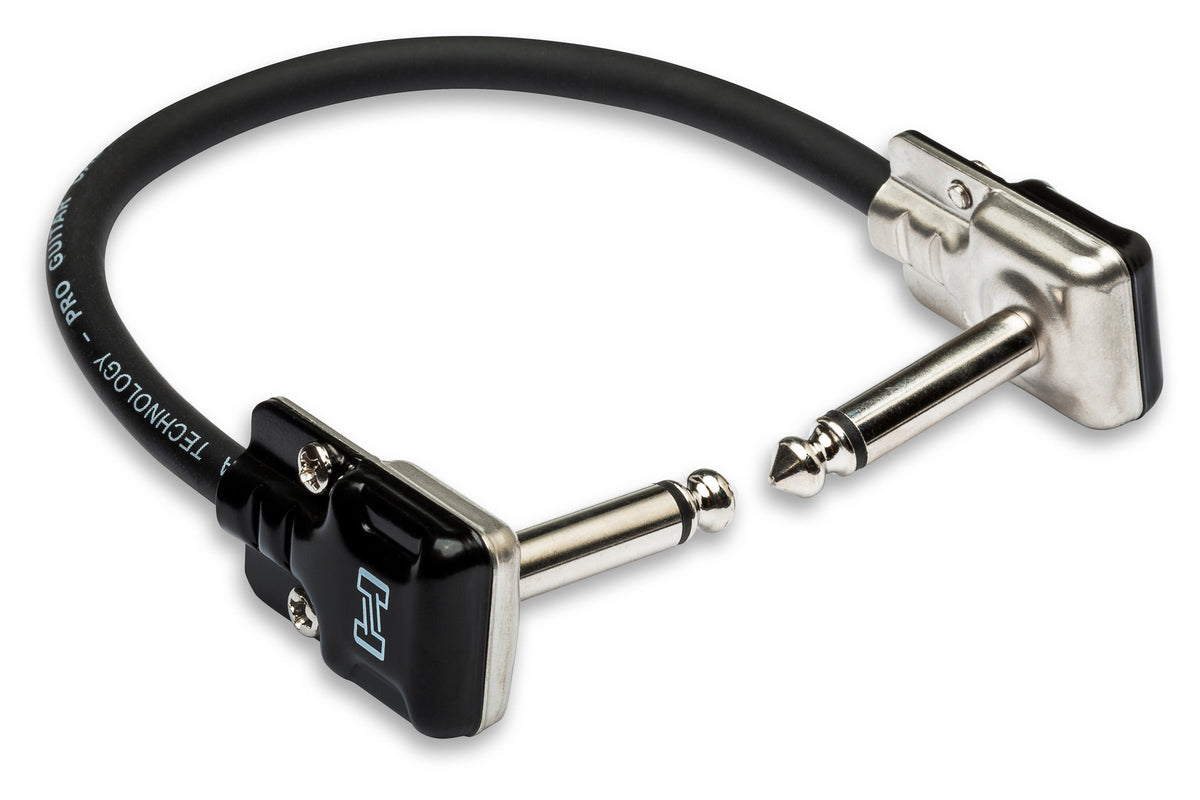 HOSA PRO - Pro Guitar Patch Cable, REAN Low-profile Right-angle to Same, 6 in