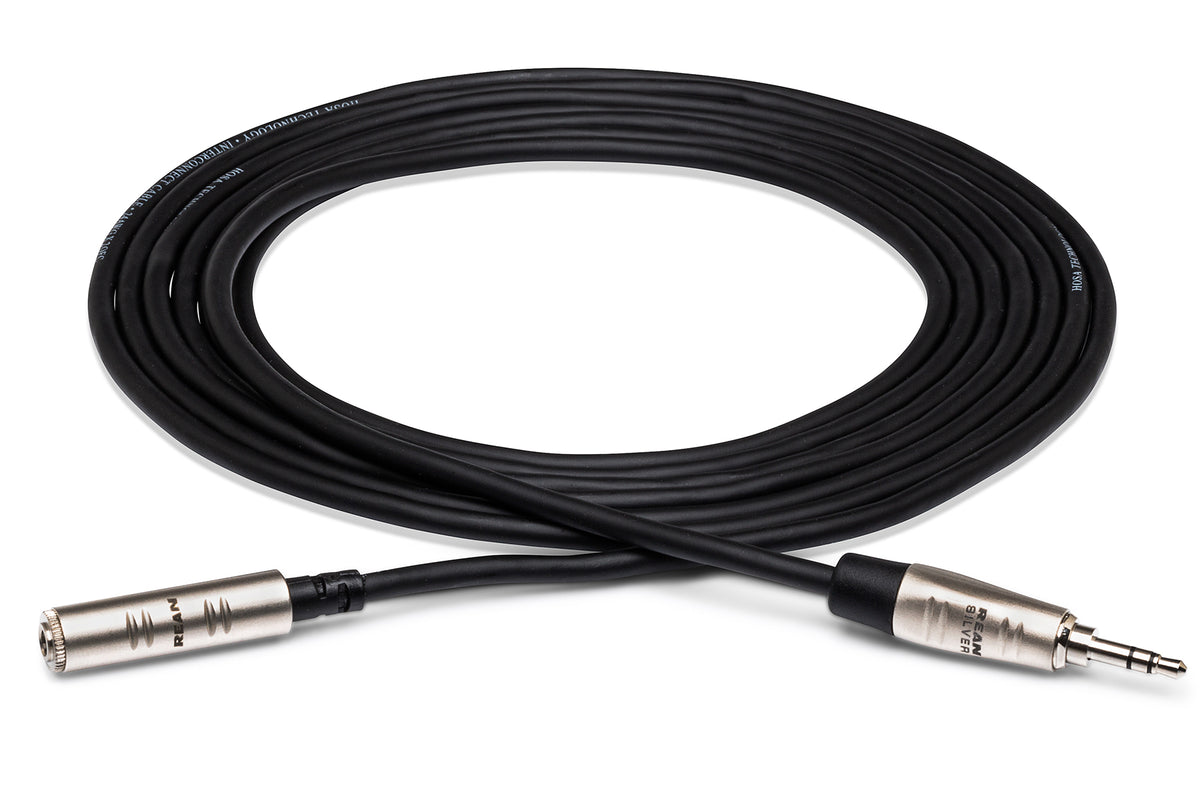 HOSA PRO - Pro Headphone Extension Cable, REAN 3.5 mm TRS to 3.5 mm TRS, 5 ft