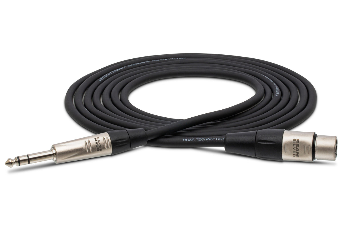 HOSA PRO - Pro Balanced Interconnect, REAN XLR3F to 1/4 in TRS, 10 ft