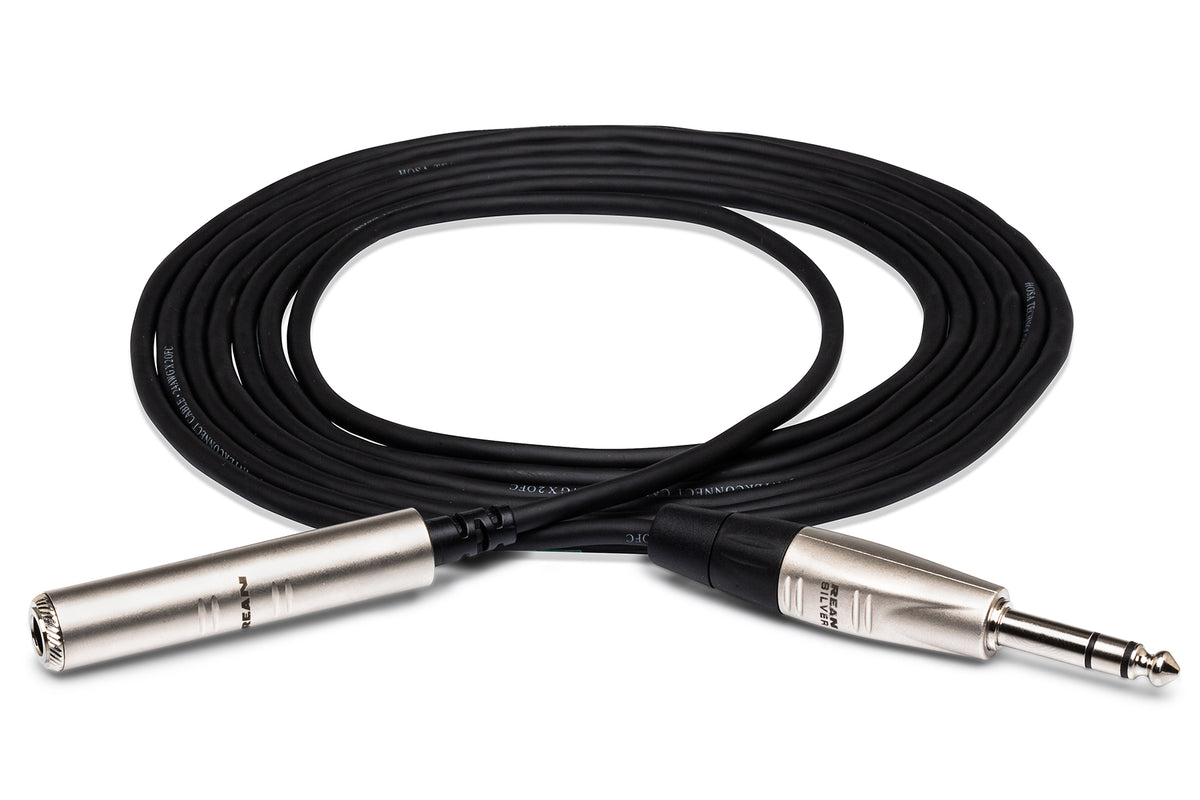 HOSA PRO - Pro Headphone Extension Cable, REAN 1/4 in TRS to 1/4 in TRS, 10 ft