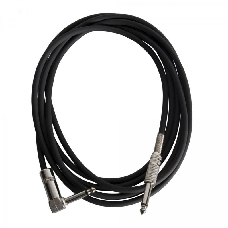 On-Stage IC-10R, Instrument Cable (QTR Right Angle-QTR, 10'), 10' Length, Right Angle Connectors, QTR-QTR Cable, 22AWG Wire Gauge
