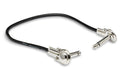 HOSA - Guitar Patch Cable, Low-profile Right-angle to Same, 1 ft