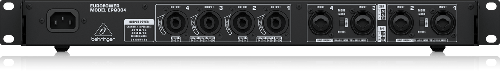 Behringer EPQ304 Professional 300W Lightweight 4-Channel Power Amplifier with ATR Technology