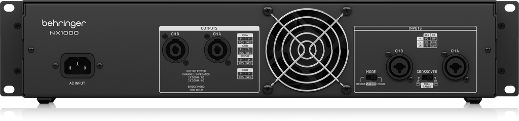 Behringer NX1000 Ultra-Lightweight 1000W Class-D Power Amplifier