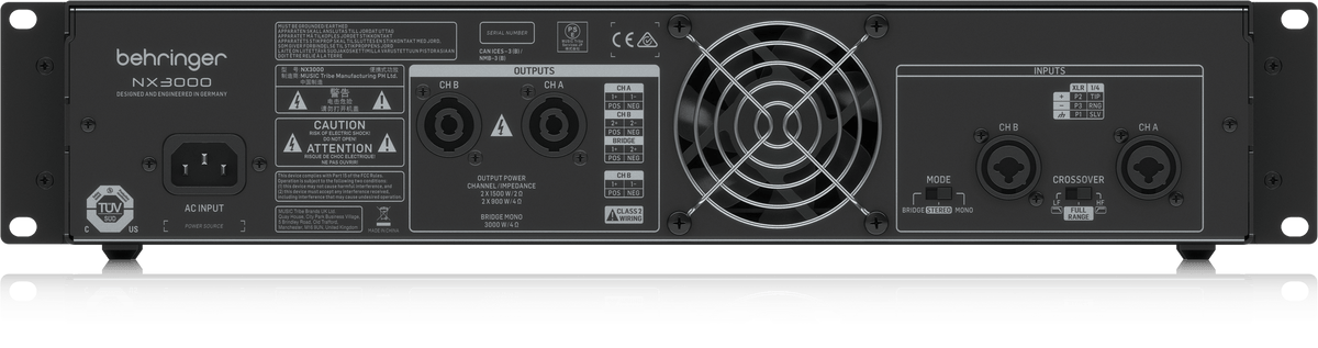 Behringer NX3000 Ultra-Lightweight 3000W Class-D Power Amplifier