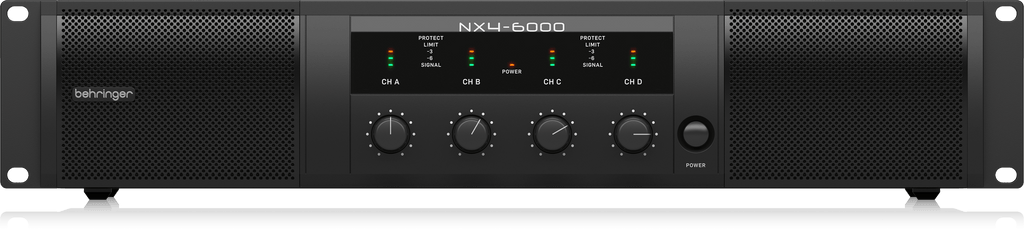 Behringer NX4-6000 Ultra-Lightweight 6000W 4-Channel Class-D Power Amplifier