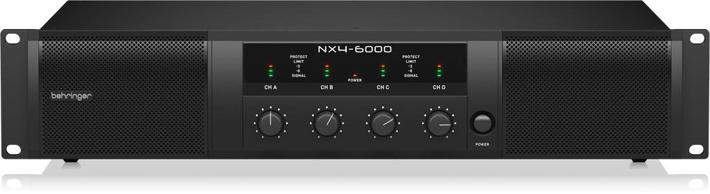 Behringer NX4-6000 Ultra-Lightweight 6000W 4-Channel Class-D Power Amplifier