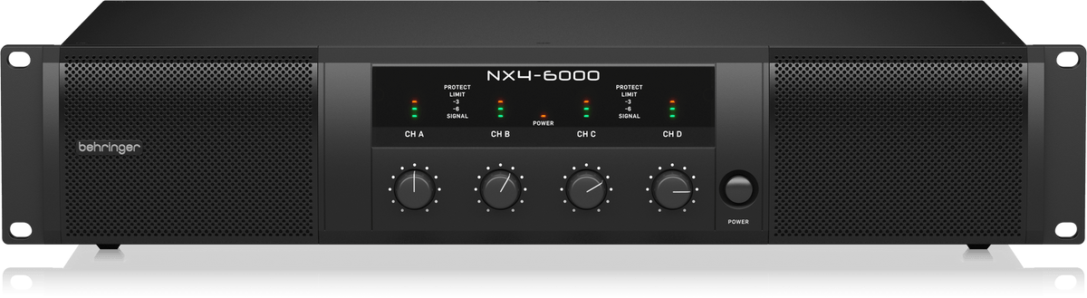 Behringer NX4-6000 Ultra-Lightweight 6000W 4-Channel Class-D Power Amplifier