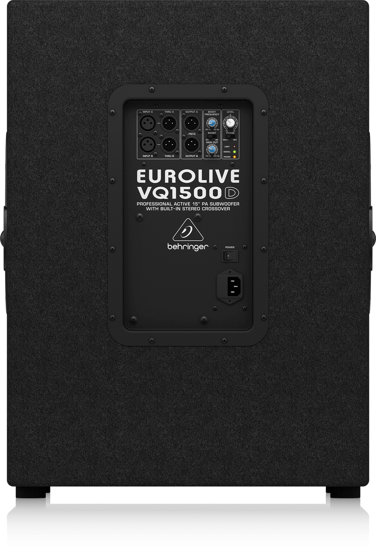 Behringer VQ1500D Professional Active 500W 15" PA Subwoofer with Built-In Stereo Crossover