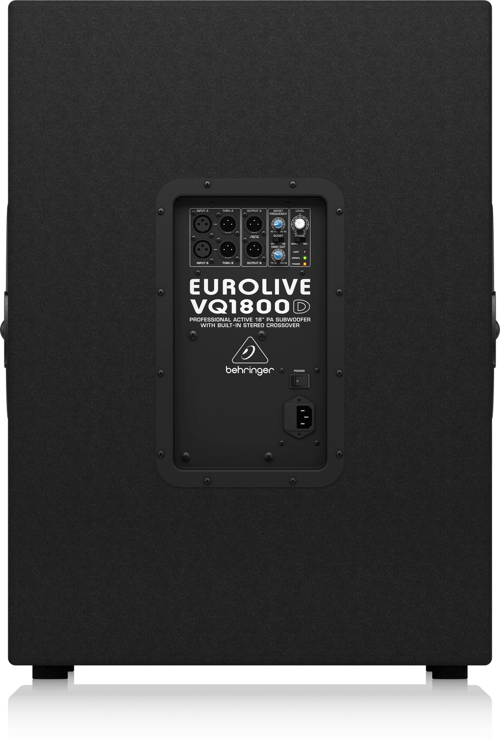 Behringer VQ1800D Professional Active 500W 18" PA Subwoofer with Built-In Stereo Crossover