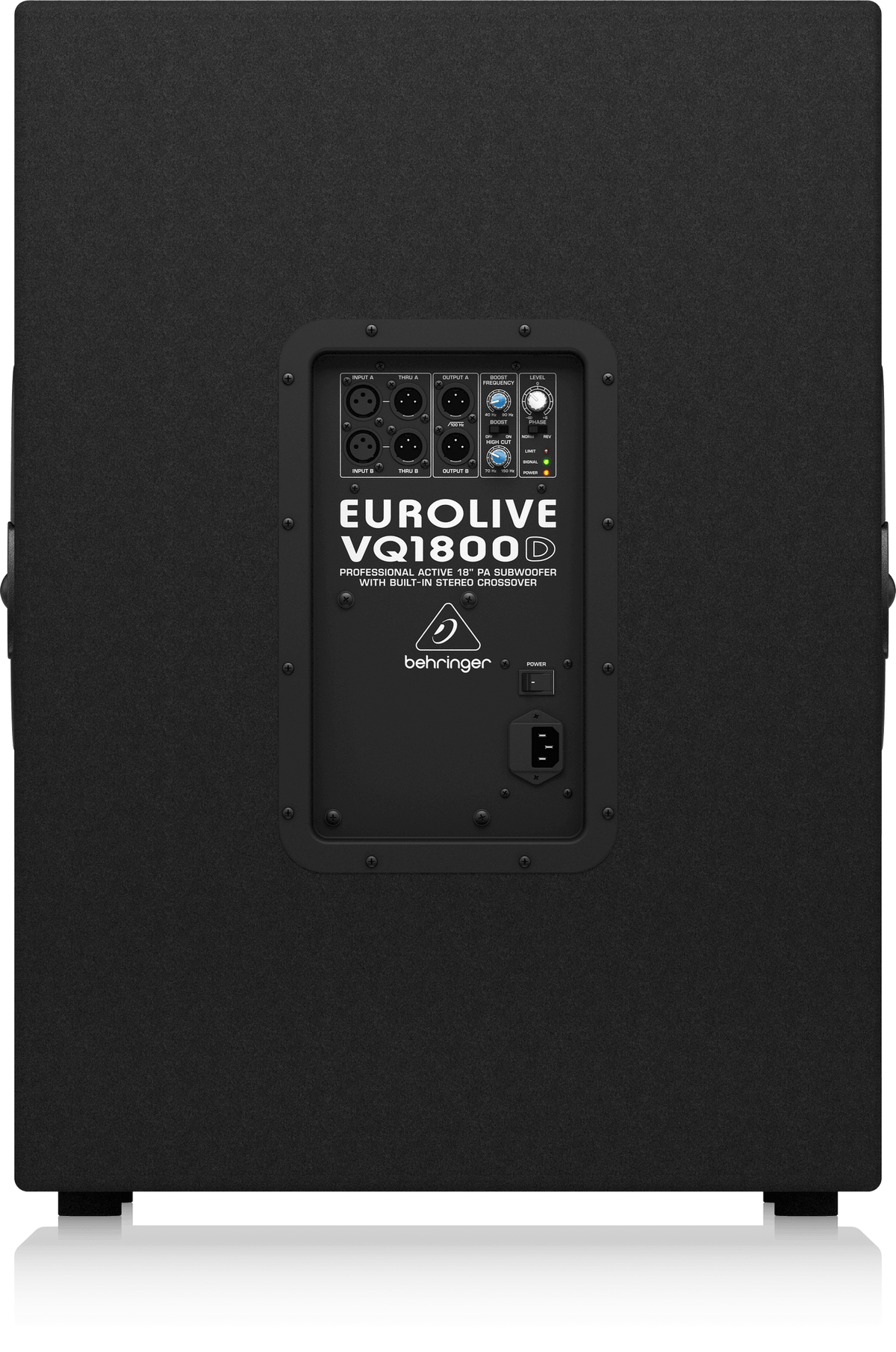 Behringer VQ1800D Professional Active 500W 18" PA Subwoofer with Built-In Stereo Crossover