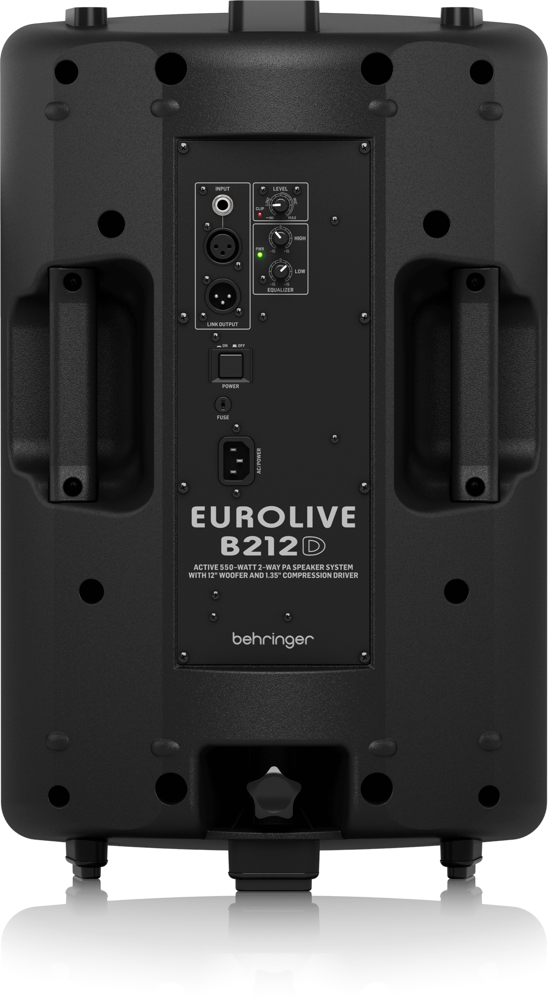 Behringer B212D Active 550W 2-Way PA Speaker System with 12" Woofer and 1.35" Compression Driver