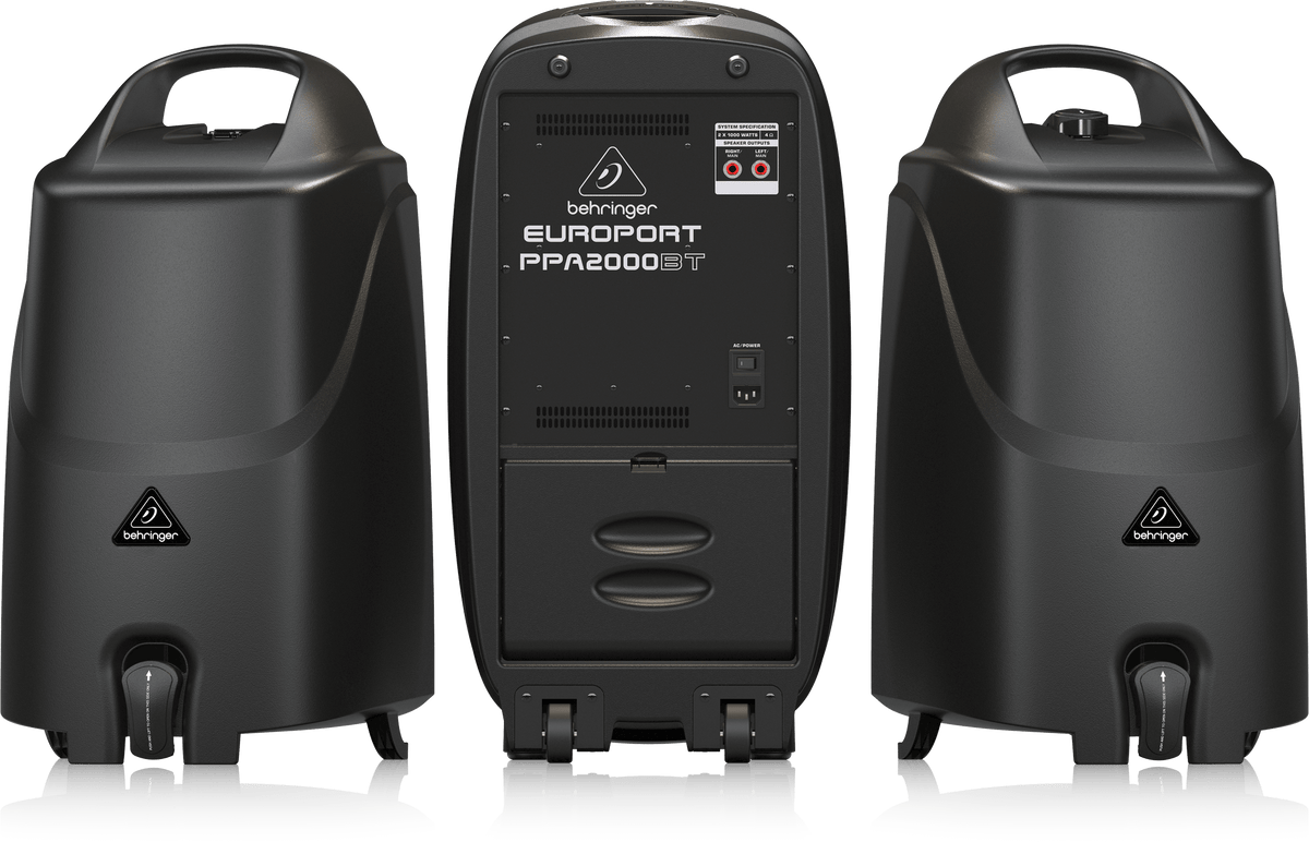 Behringer Europort PPA2000BT Ultra-Compact 2000W 8-Channel Portable PA System with Bluetooth Wireless Technology