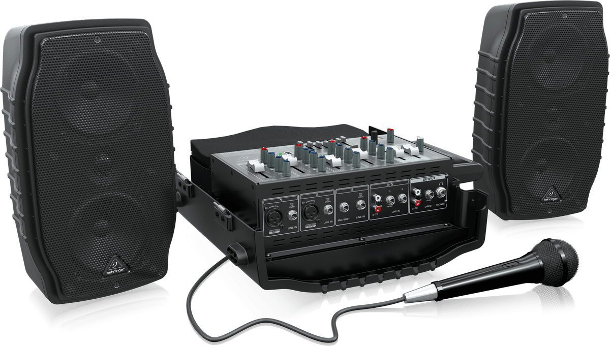 Behringer Europort PPA200 Ultra-Compact 200W 5-Channel Powered Mixer with Wireless Microphone Option