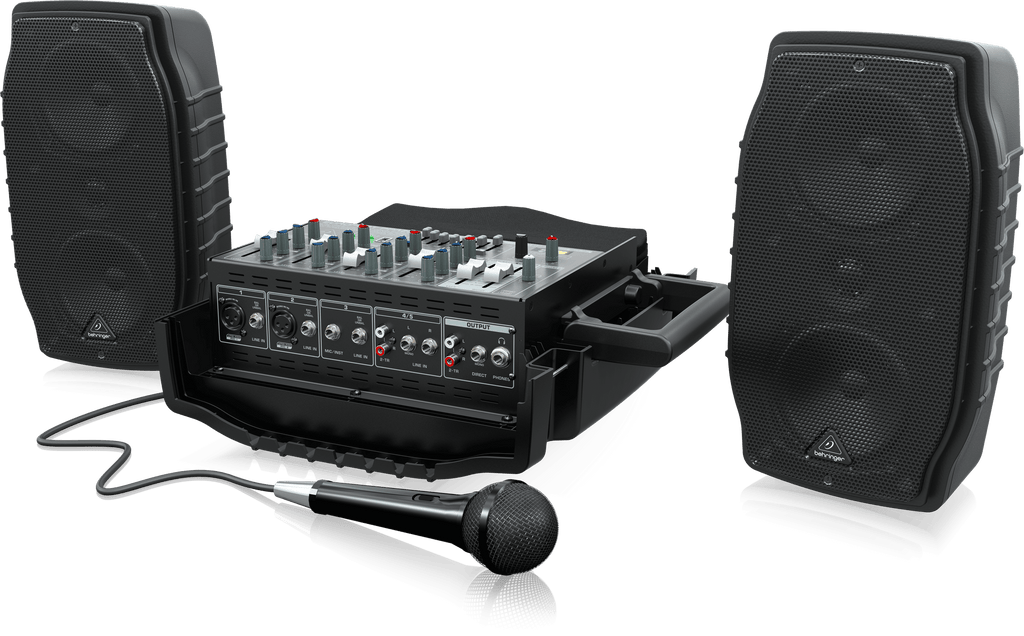 Behringer Europort PPA200 Ultra-Compact 200W 5-Channel Powered Mixer with Wireless Microphone Option
