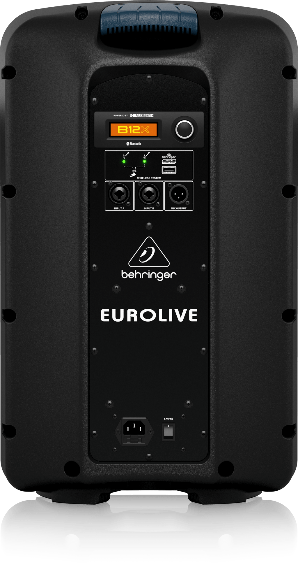 Behringer B12X 1000 Watt 2 Way 12" Powered Loudspeaker with Digital Mixer