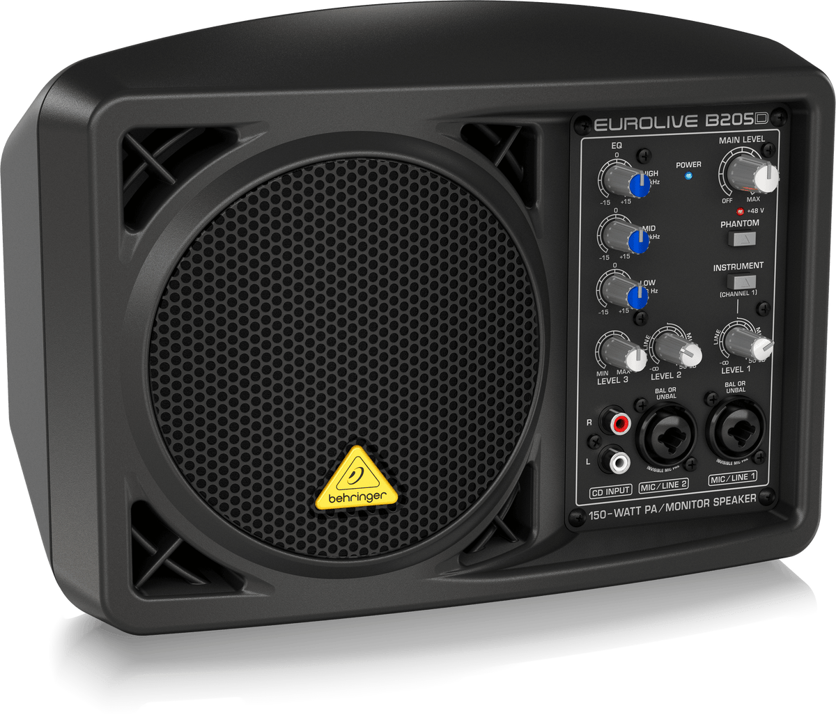 Behringer B205D Ultra-Compact 150W Active PA and Monitor Speaker with 5.25" Driver