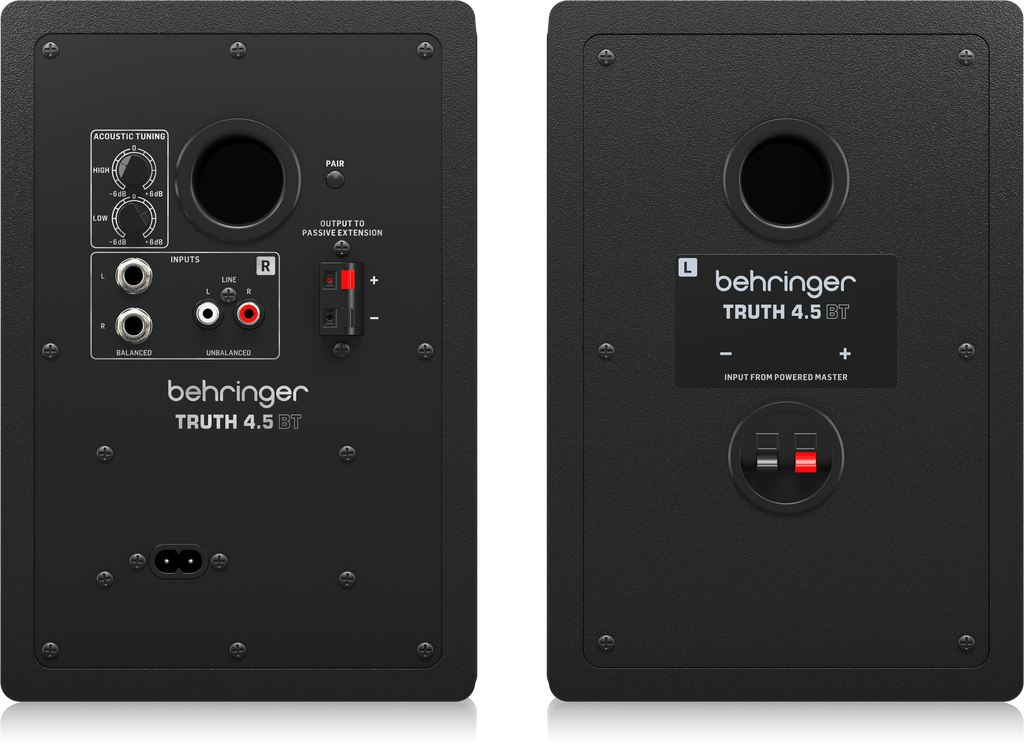Behringer Truth 4.5 BT active 2-way 4.5-inch studio monitors, Bluetooth, 64W with advanced waveguide