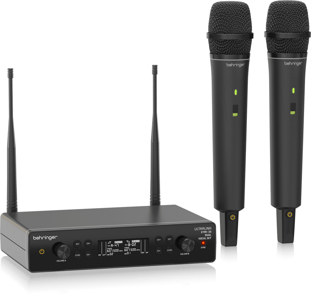 Behringer XTM1-35 DUAL VOCAL SET 2-Person UHF Wireless Handheld Microphone System