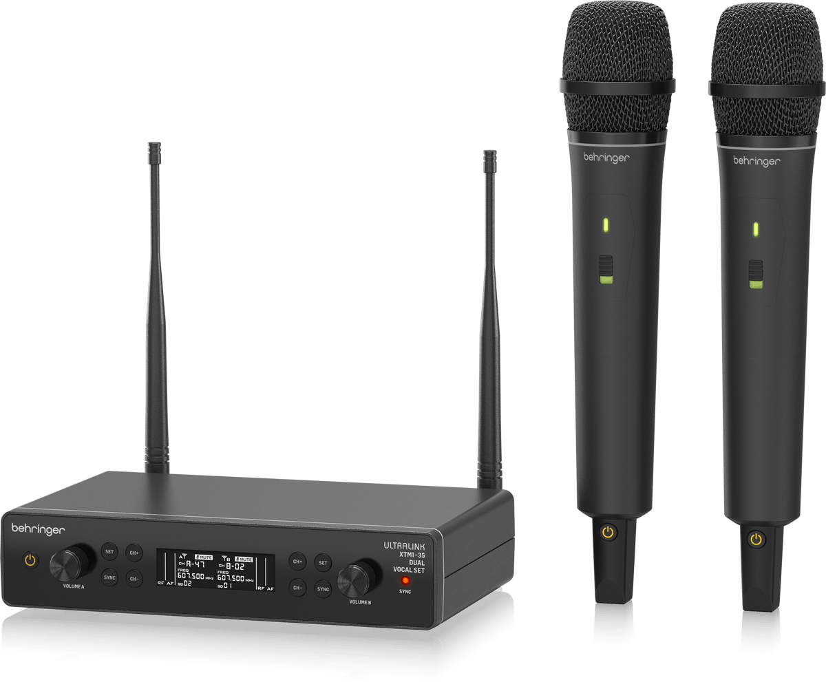 Behringer XTM1-35 DUAL VOCAL SET 2-Person UHF Wireless Handheld Microphone System