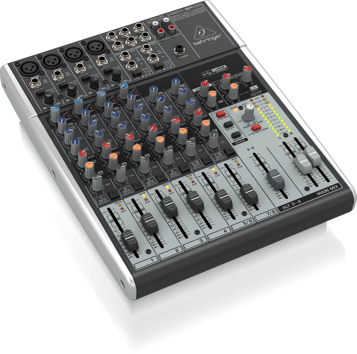 Behringer Xenyx X1204USB Premium 12-Input 2/2-Bus Mixer with XENYX Mic Preamps and Compressors