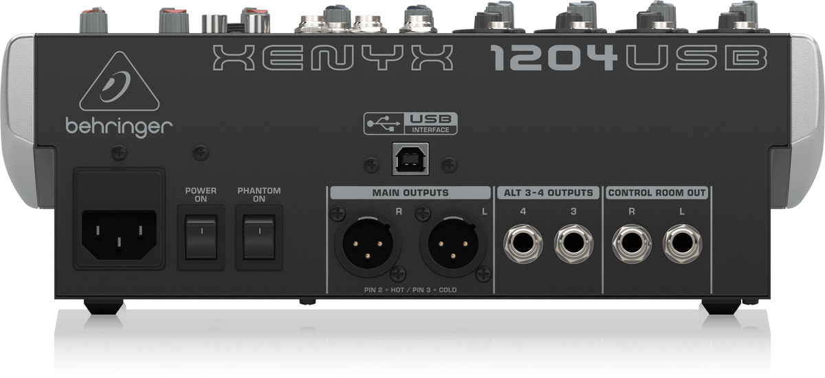 Behringer Xenyx X1204USB Premium 12-Input 2/2-Bus Mixer with XENYX Mic Preamps and Compressors