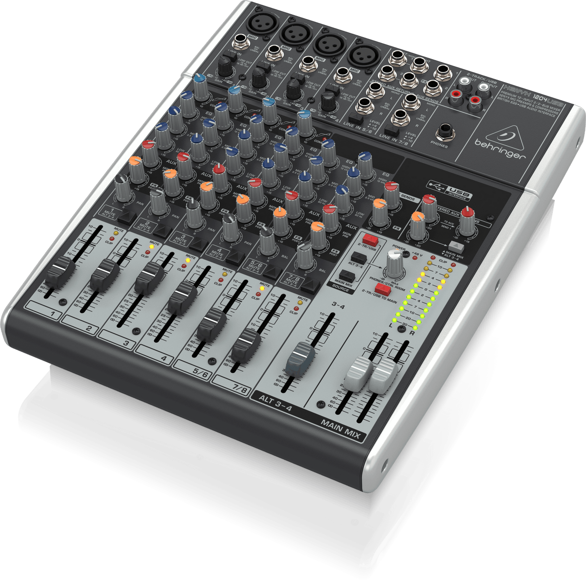 Behringer Xenyx X1204USB Premium 12-Input 2/2-Bus Mixer with XENYX Mic Preamps and Compressors