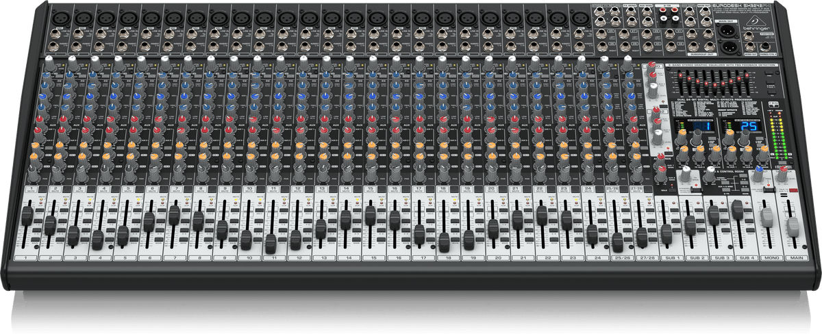 Behringer Eurodesk SX3242FX Ultra-Low Noise Design 32-Input 4-Bus Studio/Live Mixer with XENYX Mic Preamplifiers