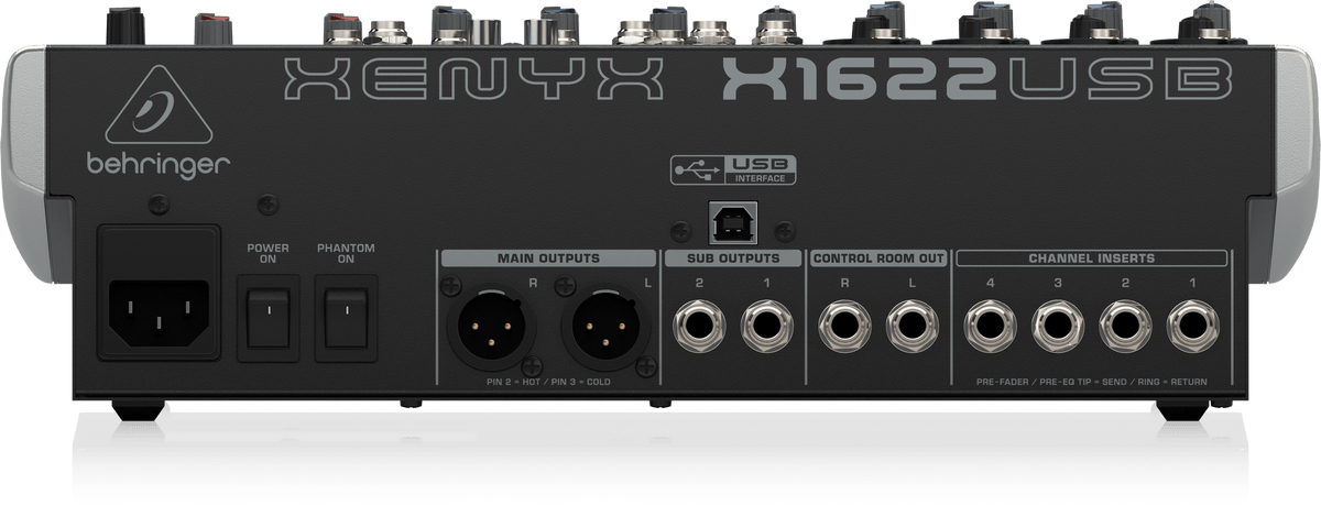 Behringer Xenyx X1622USB Premium 16-Input 2/2-Bus Mixer with XENYX Mic Preamps and Compressors