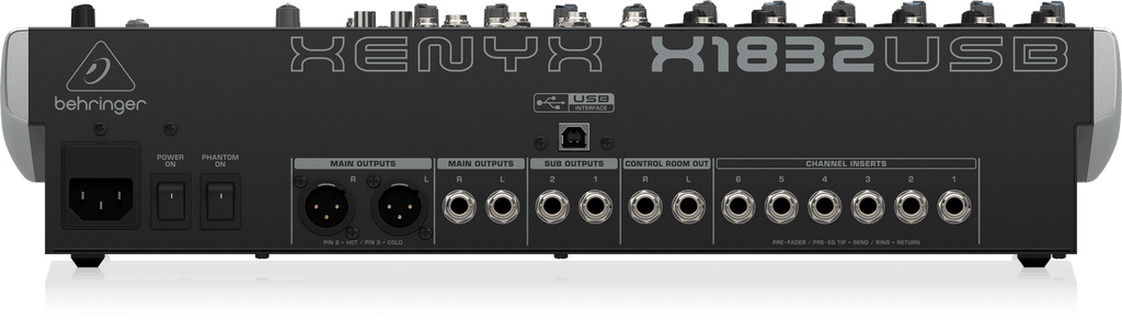 Behringer Xenyx X1832USB Premium 18-Input 3/2-Bus Mixer with XENYX Mic Preamps and Compressors
