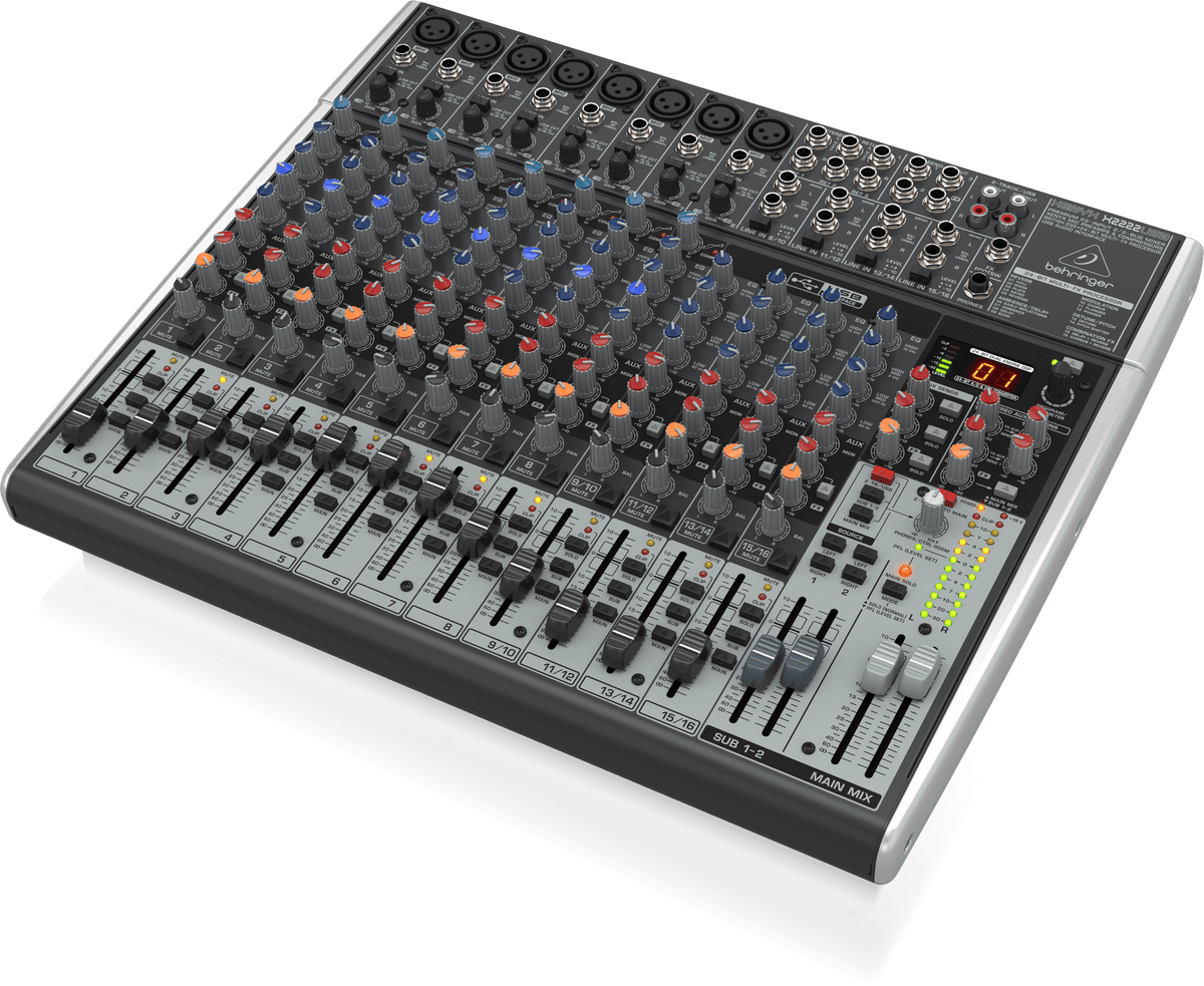 Behringer Xenyx X2222USB Premium 22-Input 2/2-Bus Mixer with XENYX Mic Preamps and Compressors